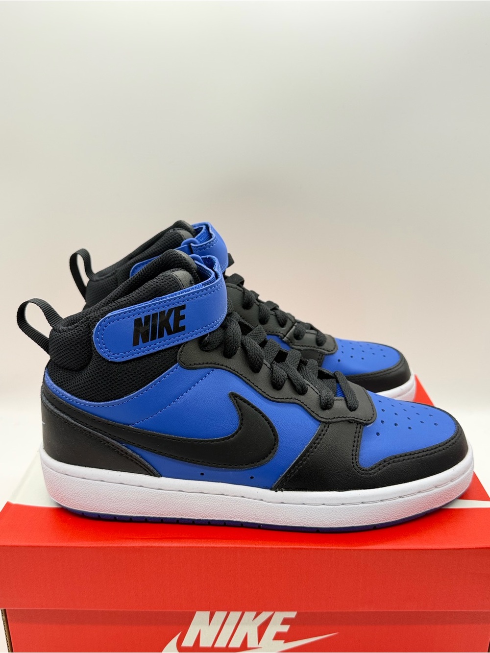 Nike Court Borough Mid 2 GS Royal Blue CD7782-404 Size 7Y